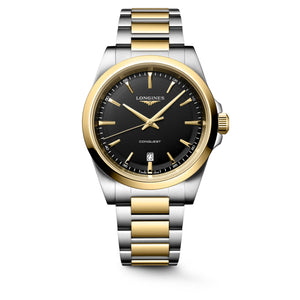 LONGINES 浪琴 Conquest 征服者系列黃金色PVD優雅時尚運動石英腕錶 41mm L3.860.3.52.7 L38603527