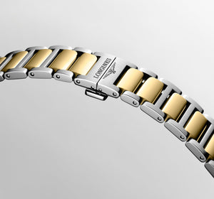 LONGINES 浪琴 Conquest 征服者系列黃金色PVD優雅時尚運動石英腕錶 41mm L3.860.3.52.7 L38603527