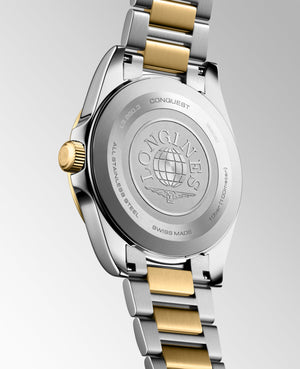 LONGINES 浪琴 Conquest 征服者系列黃金色PVD優雅時尚運動石英腕錶 41mm L3.860.3.52.7 L38603527