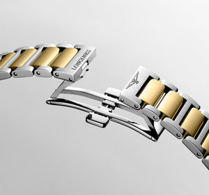 LONGINES 浪琴 Conquest 征服者系列黃金色PVD優雅時尚運動石英腕錶 41mm L3.860.3.52.7 L38603527