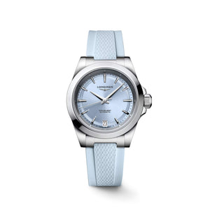 LONGINES 浪琴 Conquest 征服者系列淺藍色優雅時尚運動腕錶 34mm L34304929