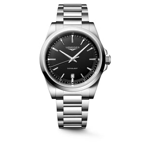 LONGINES 浪琴 Conquest 征服者系列黑面優雅時尚運動石英腕錶 41mm L3.860.4.52.6 L38604526