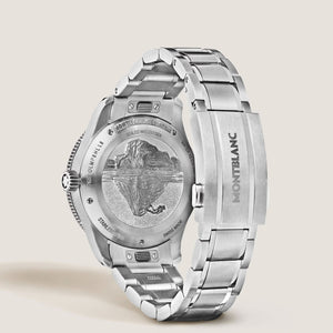 MontBlanc 萬寶龍 Iced Sea 系列日期顯示冰川紋自動腕錶 0 Oxygen 零氧特別版 38mm MB136765 - 新萬國鐘錶
