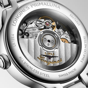 LONGINES 浪琴 PrimaLuna 新月系列真鑽珍珠母貝機械女錶 30mm L8.123.4.87.6 (L81234876)