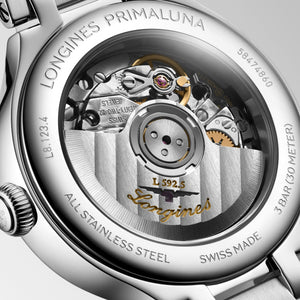 LONGINES 浪琴 PrimaLuna 新月系列真鑽珍珠母貝機械女錶 30mm L8.123.4.97.6 (L81234976)
