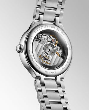 LONGINES 浪琴 PrimaLuna 新月系列真鑽珍珠母貝機械女錶 30mm L8.123.4.97.6 (L81234976)