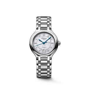 LONGINES 浪琴 PrimaLuna 新月系列真鑽珍珠母貝機械女錶 30mm L8.123.4.87.6 (L81234876)