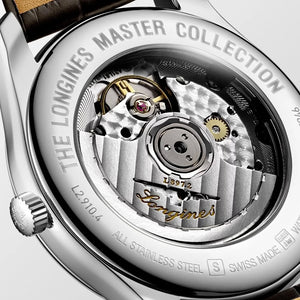 LONGINES 浪琴 Master 巨擘系列年曆功能顯示麥粒紋鑲鑽機械錶 40mm L29104773 - 新萬國鐘錶