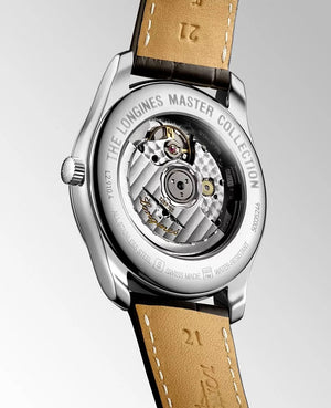 LONGINES 浪琴 Master 巨擘系列年曆功能顯示麥粒紋鑲鑽機械錶 40mm L29104773 - 新萬國鐘錶