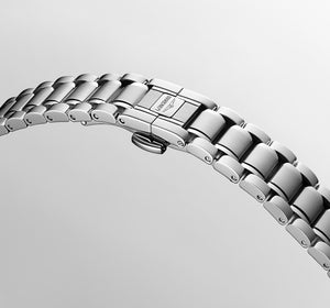 LONGINES 浪琴 MASTER 巨擘系列霜藍色真鑽自動機械腕錶 30mm L2.449.4.97.6 (L24494976)