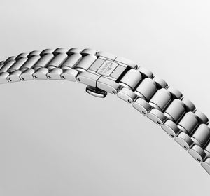 LONGINES 浪琴 MASTER 巨擘系列霜藍色真鑽自動機械腕錶 34mm L2.450.4.97.6 (L24504976)