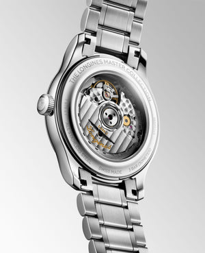 LONGINES 浪琴 MASTER 巨擘系列淺藍麥穗紋自動機械腕錶 39mm L2.949.4.99.6 (L29494996)