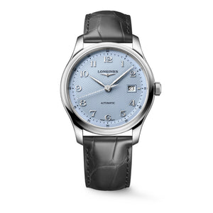 LONGINES 浪琴 MASTER 巨擘系列淺藍麥穗紋自動機械腕錶 41mm L2.950.4.99.2 (L29504992)