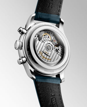 LONGINES 浪琴 MASTER 巨擘系列全日曆月相導柱輪計時自動機械腕錶 41mm L2.962.4.73.2 (L29624732)