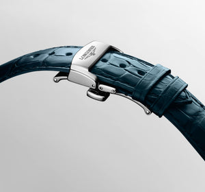 LONGINES 浪琴 MASTER 巨擘系列全日曆月相導柱輪計時自動機械腕錶 41mm L2.962.4.73.2 (L29624732)