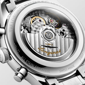 LONGINES 浪琴 MASTER 巨擘系列全日曆月相導柱輪計時自動機械腕錶 41mm L2.962.4.73.6 (L29624736)