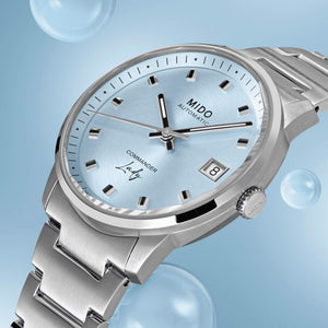 MIDO Commander 美度香榭系列水藍色機械腕錶 35mm M0212071104100
