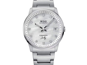MIDO Commander 美度香榭系列鑽母貝機械腕錶 35mm M0212071110600 - 新萬國鐘錶