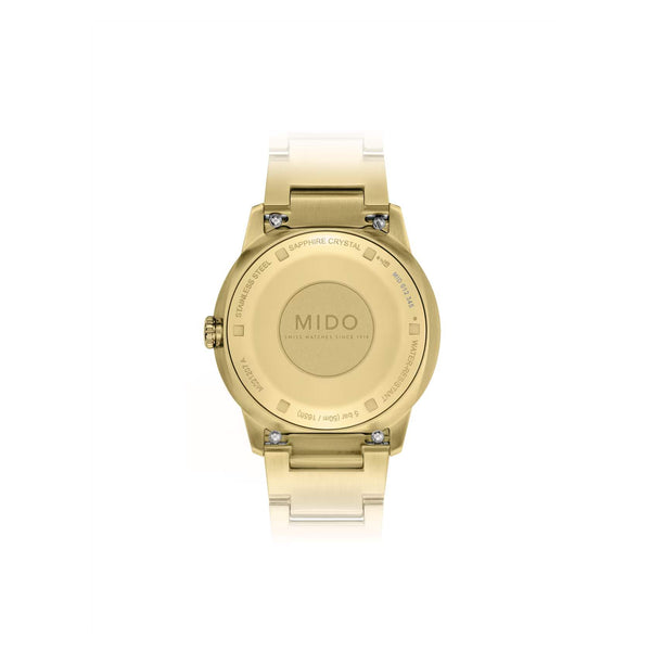 MIDO 美度 Commander 香榭系列金色PVD機械腕錶 35mm M0212073302100