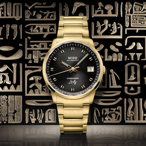 MIDO 美度 Commander 香榭系列金色PVD機械腕錶 35mm M0212073305100