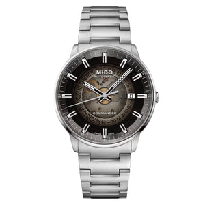 MIDO 美度 Commander Gradient 香榭系列煙灰漸層機械腕錶 40mm M0214071141100 - 新萬國鐘錶