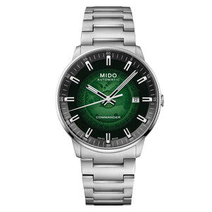 MIDO 美度 Commander 香榭系列 Gradient  綠色漸層機械腕錶 M0214071141103