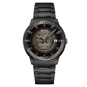MIDO 美度 Commander Gradient 香榭系列煙灰漸層黑色PVD80小時機械腕錶 40mm M0214073341100 - 新萬國鐘錶