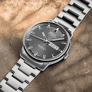 MIDO 美度 Commander 香榭系列20週年巴黎鐵塔限量1989矽游絲機械腕錶 40mm M0214311106102