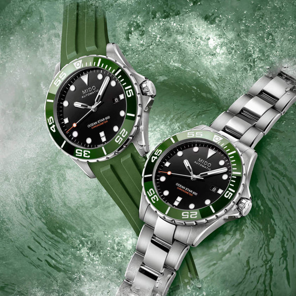 MIDO 美度 OCEAN STAR 海洋之星綠色陶瓷圈600米天文台認證 43.50mm M0266081105101