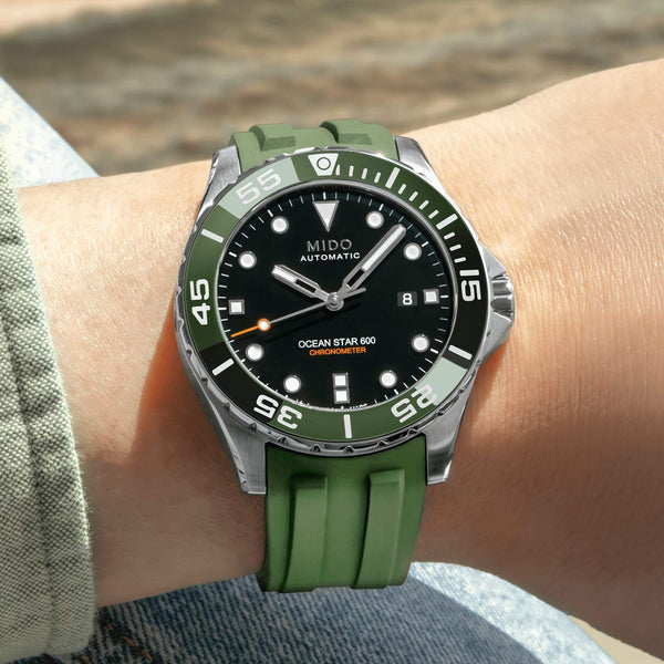 MIDO 美度 OCEAN STAR 海洋之星綠色陶瓷圈600米天文台認證 43.50mm M0266081105101
