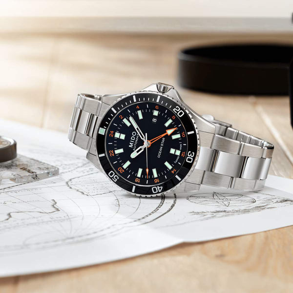 Mido Ocean Star 美度海洋之星 GMT 兩地時區200米潛水機械錶 44mm M0266291105101