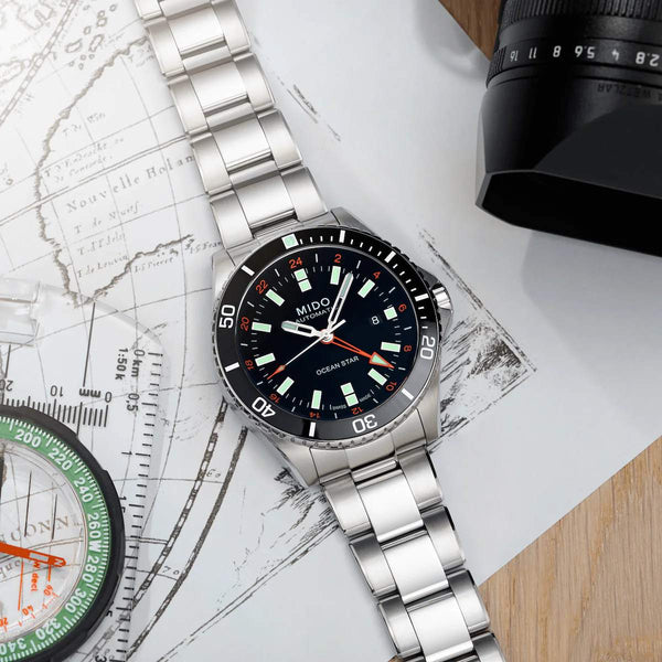 Mido Ocean Star 美度海洋之星 GMT 兩地時區200米潛水機械錶 44mm M0266291105101