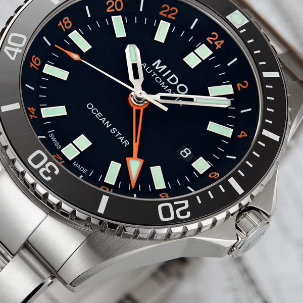 Mido Ocean Star 美度海洋之星 GMT 兩地時區200米潛水機械錶 44mm M0266291105101