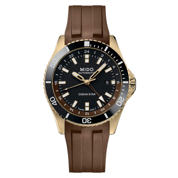 Mido 美度 Ocean Star 海洋之星 GMT 兩地時區陶瓷圈200米潛水機械錶 44mm M0266293729100