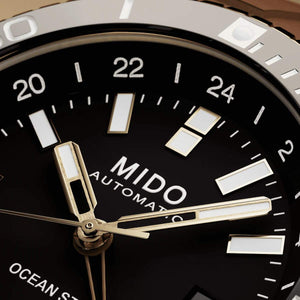 Mido 美度 Ocean Star 海洋之星 GMT 兩地時區陶瓷圈200米潛水機械錶 44mm M0266293729100