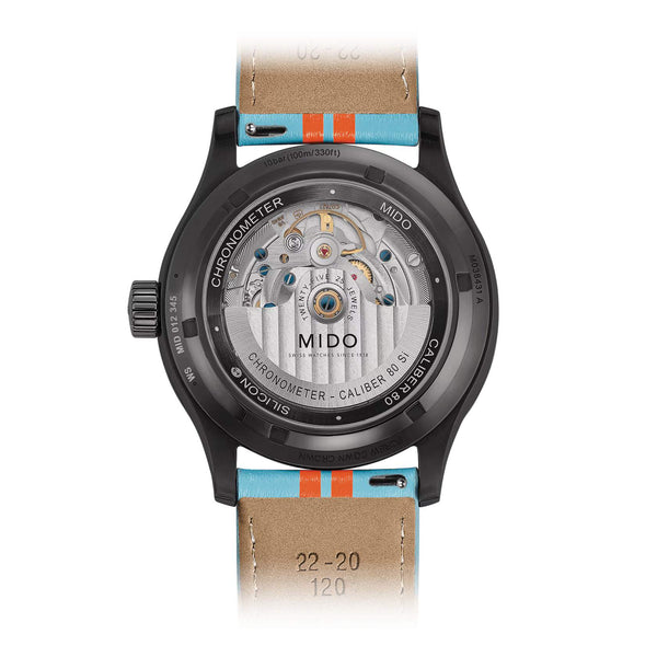 MIDO 美度 Multifort 先鋒系列 Chronometer 1 天文台認證矽游絲80小時黑色PVD機械腕錶 42mm M0384313605100