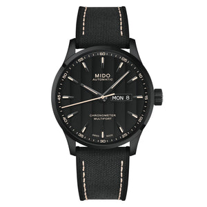MIDO 美度 MULTIFORT 先鋒系列黑色PVD天文台認證腕錶 42mm M0384313705100