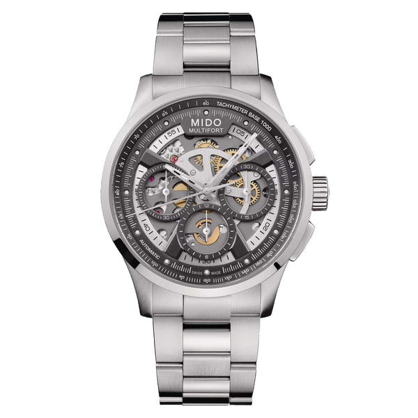 MIDO 美度 MULTIFORT 先鋒系列 Skeleton 鏤空計時機械腕錶 43mm M0386621106000