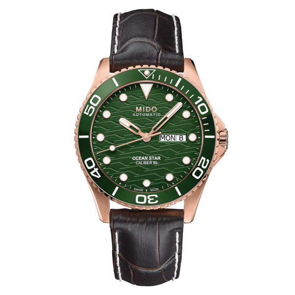 Mido 美度 Ocean Star 200C 海洋之星陶瓷圈200米PVD玫瑰金潛水腕錶 42.5mm M0424303609100