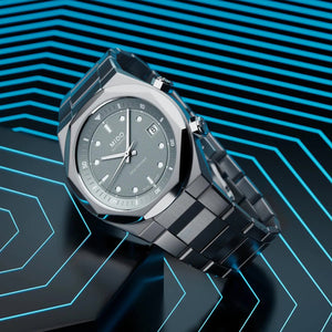 MIDO 美度 MULTIFORT 8 Two Crowns 先鋒系列雙錶冠八角形錶圈機械錶 40mm M0475071108100