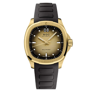 MIDO 美度 MULTIFORT 先鋒系列 TV Big Date PVD黃金大日期窗腕錶 40mm M0495263302100