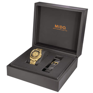 MIDO 美度 MULTIFORT 先鋒系列 TV Big Date PVD黃金大日期窗腕錶 40mm M0495263302100