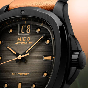 MIDO 美度 MULTIFORT 先鋒系列 TV Big Date 大日期窗黑色PVD特別版腕錶 40mm M049.526.36.081.00