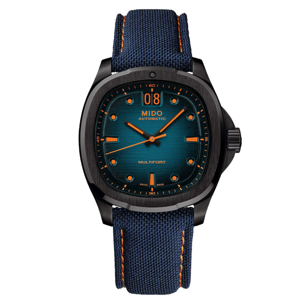 MIDO 美度 MULTIFORT 先鋒系列 TV Big Date 黑色PVD大日期窗腕錶 40mm M0495263704100
