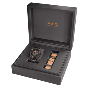 MIDO 美度 MULTIFORT 先鋒系列 TV 電視機PVD黑計時機械腕錶 42mm M0495273308100