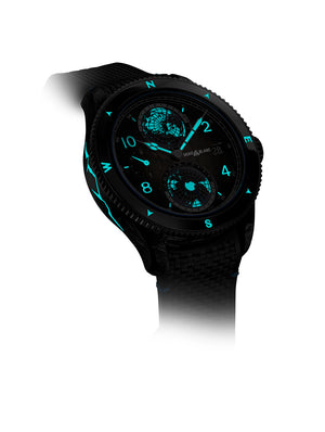 MontBlanc 萬寶龍 1858 GEOSPHERE 世界時區 CARBO₂碳纖維 0 OXYGEN 零氧限量版1969枚 43.5mm 132300