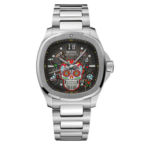 MIDO 美度 MULTIFORT 先鋒系列 TV Big Date 大日期窗亡靈節阿萊布里赫特別版腕錶 40mm M049.526.11.081.02