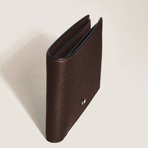 MONTBLANC 萬寶龍 Sartorial 匠心系列 6卡短夾 MB223009 黑檀木色