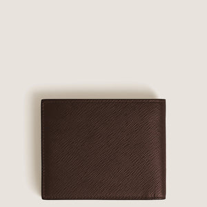 MONTBLANC 萬寶龍 Sartorial 匠心系列 6卡短夾 MB223009 黑檀木色
