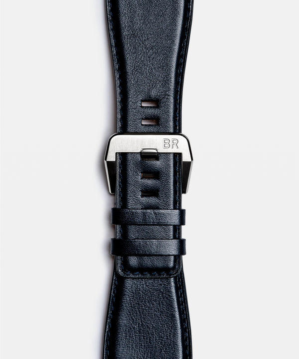 Bell & Ross 柏萊士 BR-03 GMT Blue 兩地時區藍灰圈機械腕錶 42mm BR0393-BLU-ST/SCA